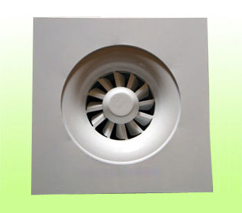 Swirl vent plate